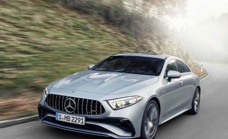 2022 Mercedes-AMG CLS 53 4MATIC+ (Color: Azur Light Blue) Front Three-Quarter Wallpapers 450x275 (5)