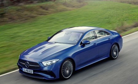 2022 Mercedes-Benz CLS AMG Line (Color: Spectral Blue Metallic) Front Three-Quarter Wallpapers 450x275 (7)