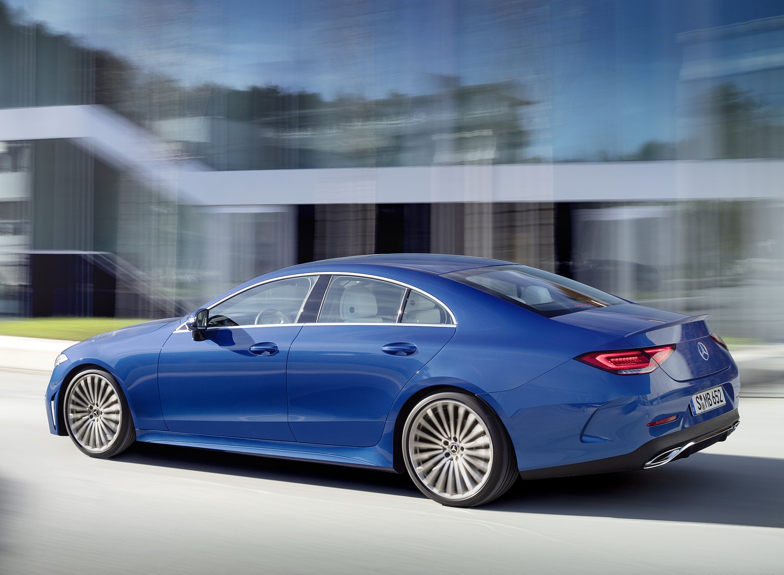 2022 Mercedes-Benz CLS AMG Line (Color: Spectral Blue Metallic) Rear Three-Quarter Wallpapers (3)