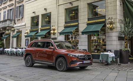 2022 Mercedes-Benz EQB 350 4MATIC (Color: Patagonia Red) Front Three-Quarter Wallpapers 450x275 (107)