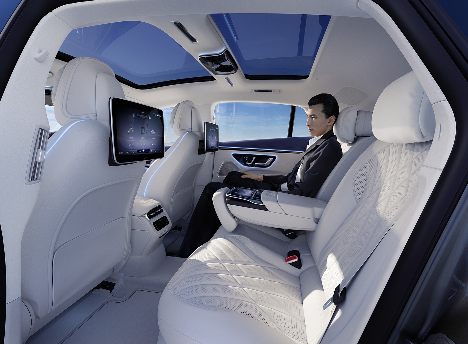 2022 Mercedes-Benz EQS 450+ Interior Rear Seats Wallpapers #85 of 142
