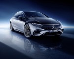 2022 Mercedes-Benz EQS 580 4MATIC AMG-Line Edition 1 (Color: High-Tech Silver Obsidian Black) Front Three-Quarter Wallpapers 150x120