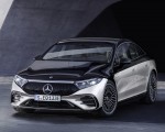 2022 Mercedes-Benz EQS 580 4MATIC AMG-Line Edition 1 (Color: High-Tech Silver Obsidian Black) Front Wallpapers 150x120