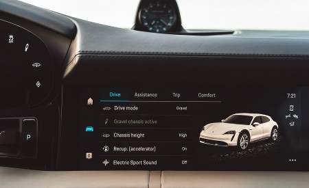2022 Porsche Taycan Turbo Cross Turismo (Color: Gentian Blue) Central Console Wallpapers 450x275 (99)