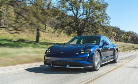 2022 Porsche Taycan Turbo Cross Turismo (Color: Gentian Blue) Front Three-Quarter Wallpapers 450x275 (3)