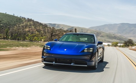 2022 Porsche Taycan Turbo Cross Turismo (Color: Gentian Blue) Front Wallpapers 450x275 (1)