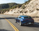 2021 Porsche Taycan Turbo Cross Turismo (Color: Gentian Blue) Rear Three-Quarter Wallpapers 150x120