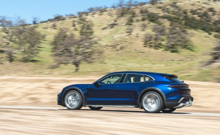 2022 Porsche Taycan Turbo Cross Turismo (Color: Gentian Blue) Side Wallpapers 450x275 (35)