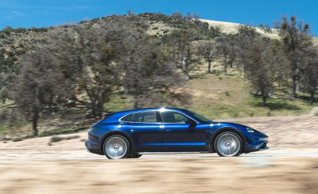 2022 Porsche Taycan Turbo Cross Turismo (Color: Gentian Blue) Side Wallpapers 450x275 (38)