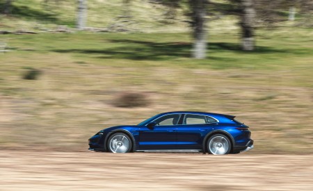 2022 Porsche Taycan Turbo Cross Turismo (Color: Gentian Blue) Side Wallpapers 450x275 (46)