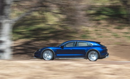 2022 Porsche Taycan Turbo Cross Turismo (Color: Gentian Blue) Side Wallpapers 450x275 (47)