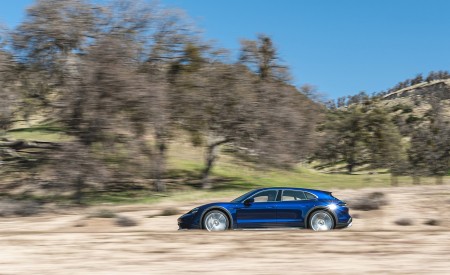 2022 Porsche Taycan Turbo Cross Turismo (Color: Gentian Blue) Side Wallpapers 450x275 (48)
