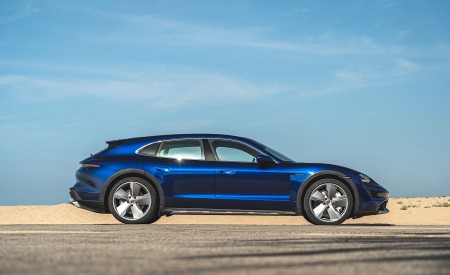 2022 Porsche Taycan Turbo Cross Turismo (Color: Gentian Blue) Side Wallpapers 450x275 (54)