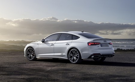 2022 Audi A5 Sportback S Line Competition Plus (Color: Glacier White Metallic) Rear Three-Quarter Wallpapers 450x275 (6)