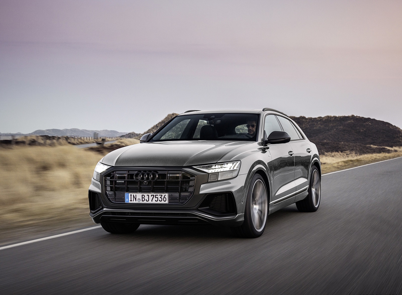 2022 Audi Q8 S Line Competition Plus (Color: Nardo Gray) Front Wallpapers  (2)