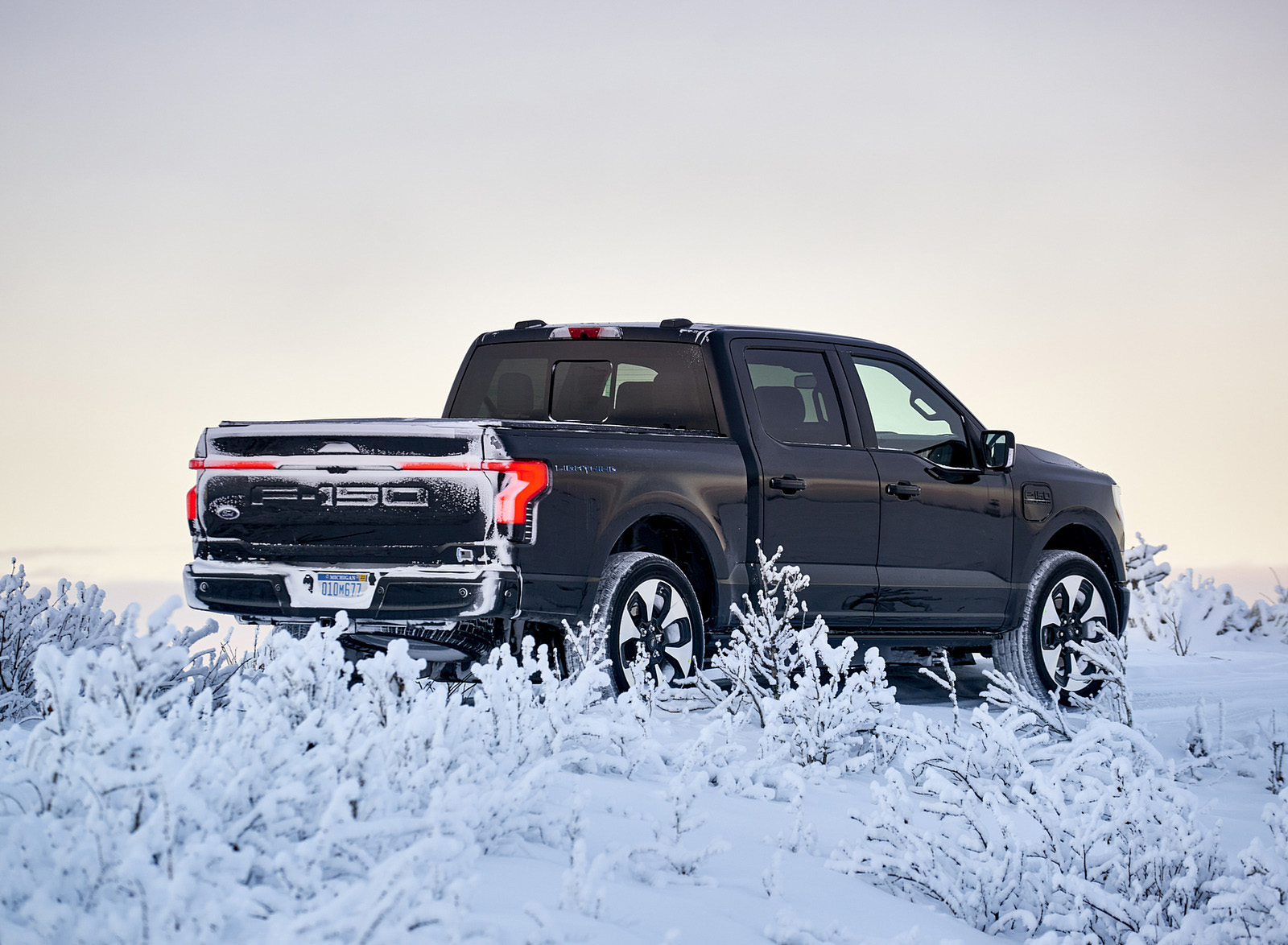 2022 Ford F-150 Lightning Testing in Alaska Rear Three-Quarter Wallpapers (13)