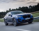 2022 BMW X4 M Competition (Color: Marina Bay Blue Metallic) Front Three-Quarter Wallpapers 150x120