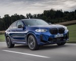 2022 BMW X4 M Competition (Color: Marina Bay Blue Metallic) Front Three-Quarter Wallpapers 150x120