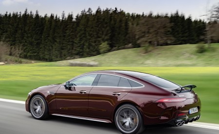 2022 Mercedes-AMG GT 53 4MATIC+ 4-Door Coupe (Color: Rubellite Red) Rear Three-Quarter Wallpapers 450x275 (4)