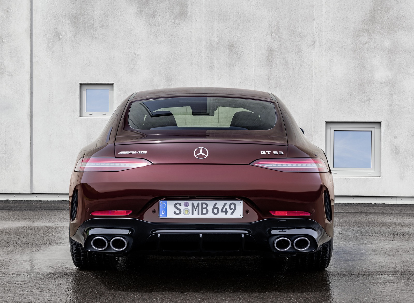 2022 Mercedes-AMG GT 53 4MATIC+ 4-Door Coupe (Color: Rubellite Red) Rear Wallpapers (11)