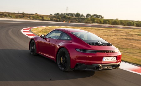2022 Porsche 911 Carrera GTS (Color: Carmine Red) Rear Three-Quarter Wallpapers 450x275 (54)