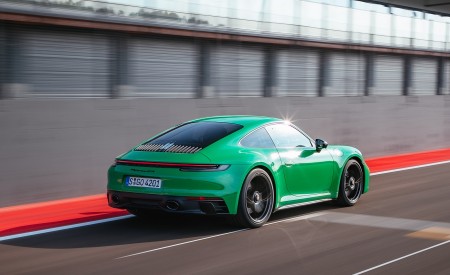 2022 Porsche 911 Carrera GTS (Color: Python Green) Rear Three-Quarter Wallpapers 450x275 (94)