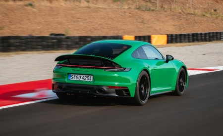 2022 Porsche 911 Carrera GTS (Color: Python Green) Rear Three-Quarter Wallpapers 450x275 (95)