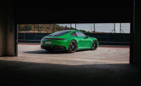 2022 Porsche 911 Carrera GTS (Color: Python Green) Rear Three-Quarter Wallpapers 450x275 (112)