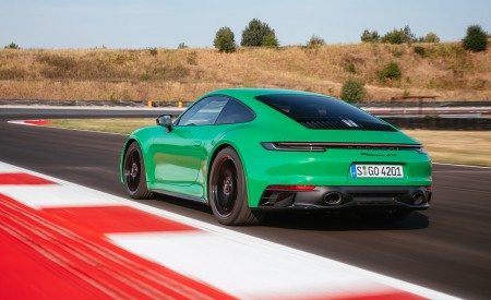 2022 Porsche 911 Carrera GTS (Color: Python Green) Rear Three-Quarter Wallpapers 450x275 (77)