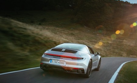2022 Porsche 911 Targa 4 GTS (Color: GT Silver Metallic) Rear Wallpapers 450x275 (6)