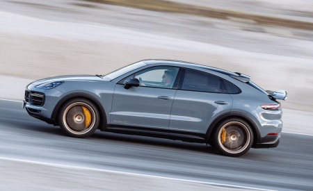 2022 Porsche Cayenne Turbo GT (Color: Arctic Grey) Side Wallpapers 450x275 (129)