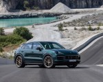 2022 Porsche Cayenne Turbo GT (Color: Porsche Racing Green Metallic) Front Three-Quarter Wallpapers 150x120