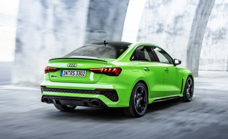 2022 Audi RS3 Sedan (Color: Kyalami Green) Rear Three-Quarter Wallpapers 450x275 (39)