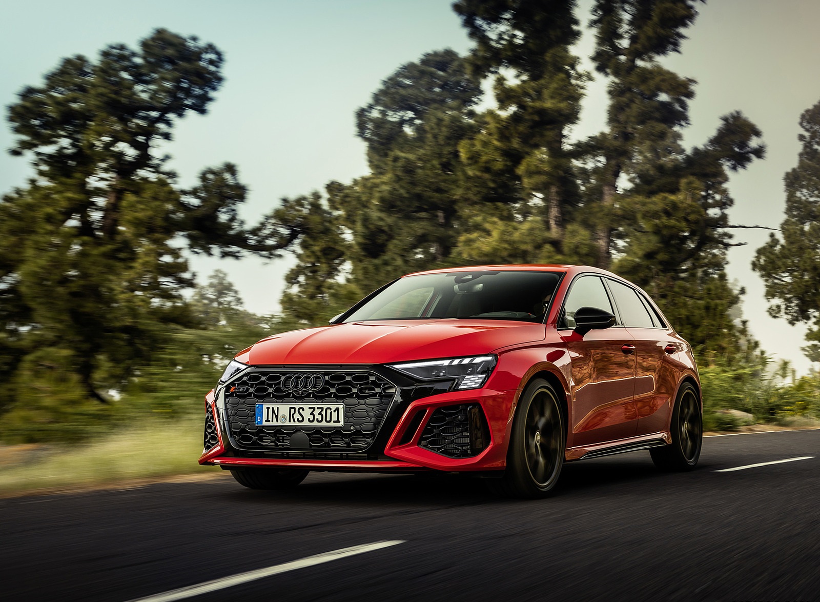 2022 Audi RS3 Sportback (Color: Tango Red) Front Three-Quarter Wallpapers (3)