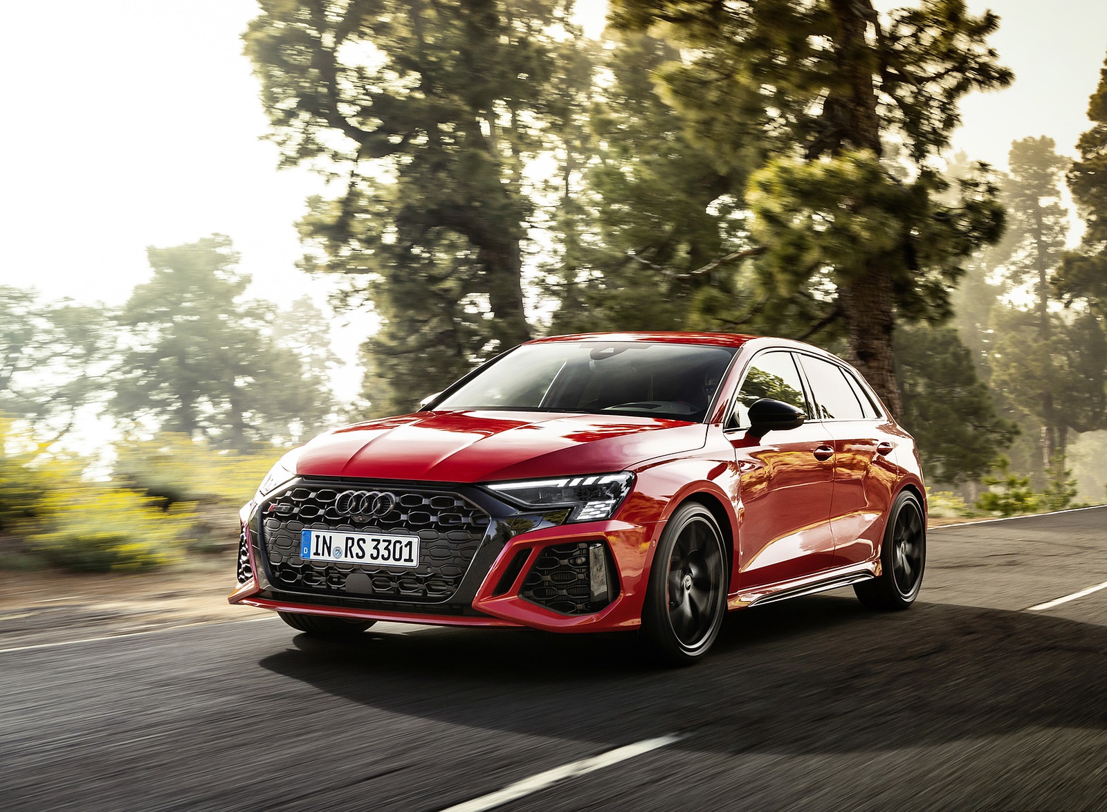2022 Audi RS3 Sportback (Color: Tango Red) Front Three-Quarter Wallpapers (4)