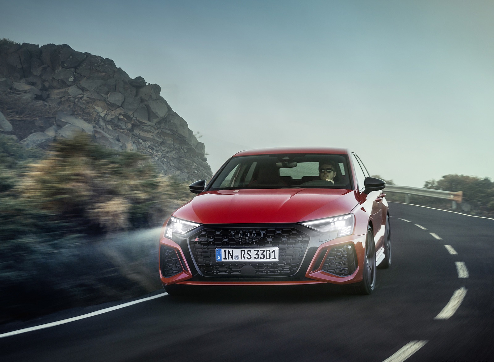 2022 Audi RS3 Sportback (Color: Tango Red) Front Wallpapers (8)