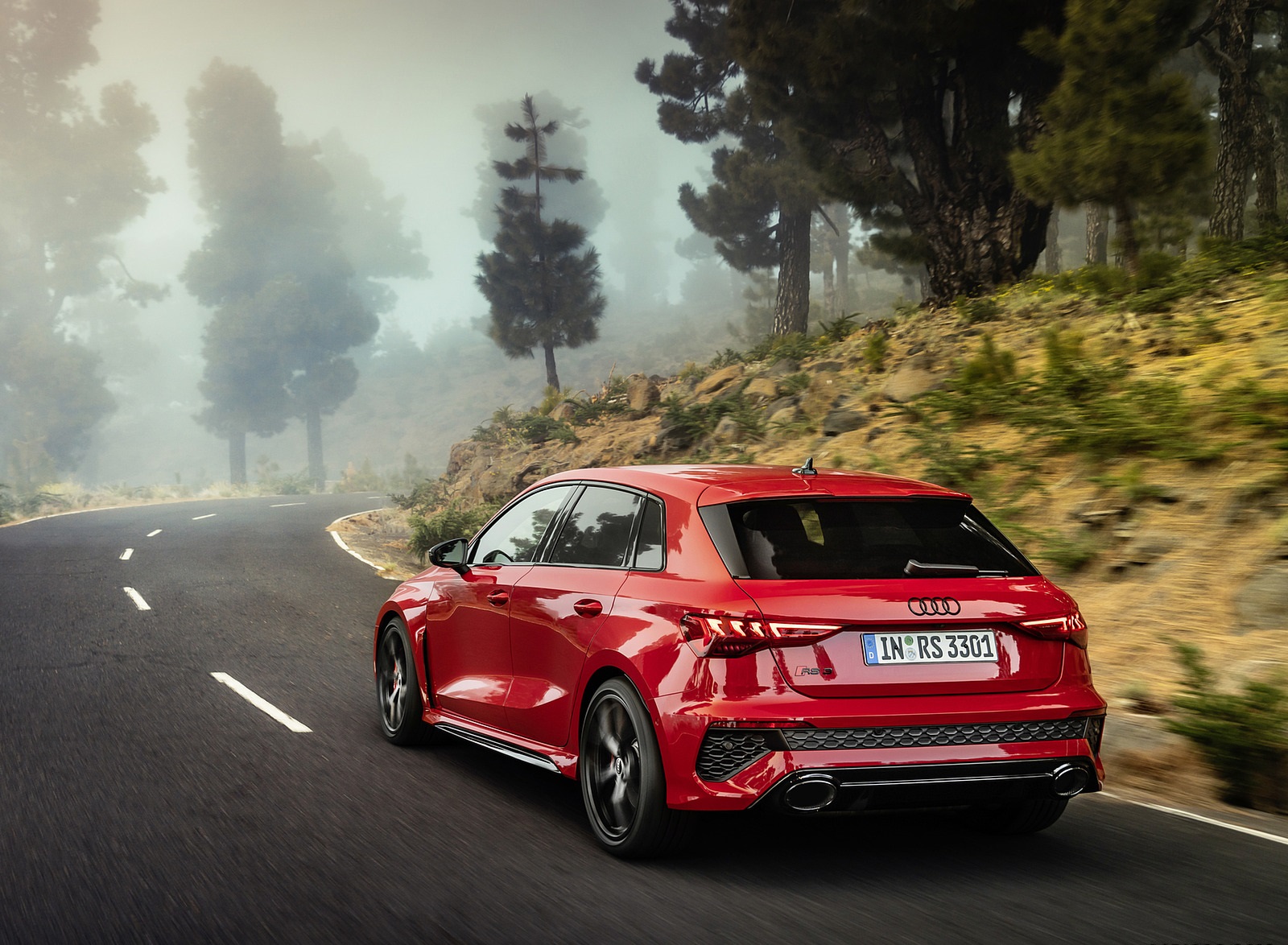 2022 Audi RS3 Sportback (Color: Tango Red) Rear Three-Quarter Wallpapers (6)
