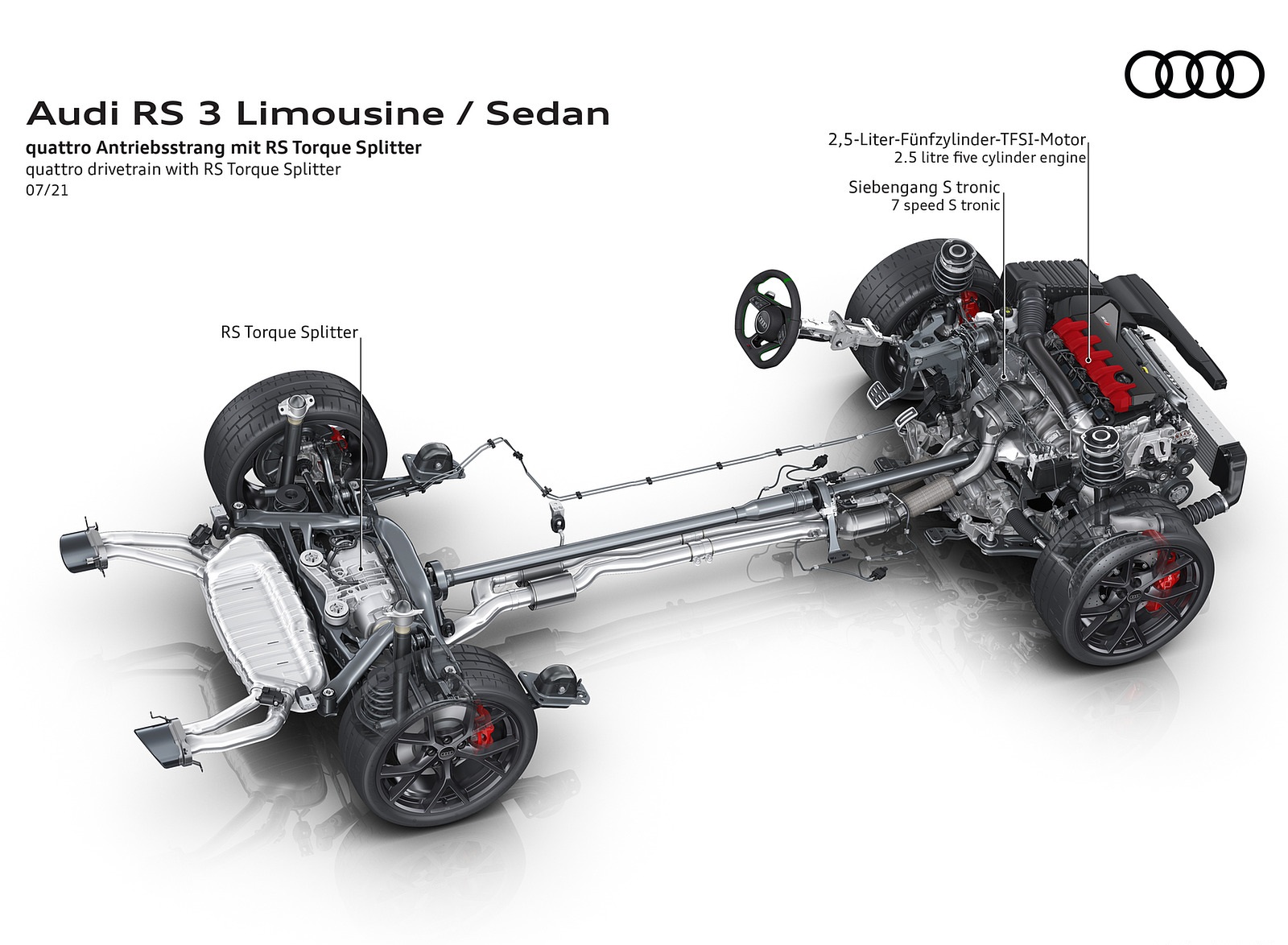 2022 Audi RS3 Sedan quattro drivetrain with RS Torque Splitter Wallpapers #92 of 148