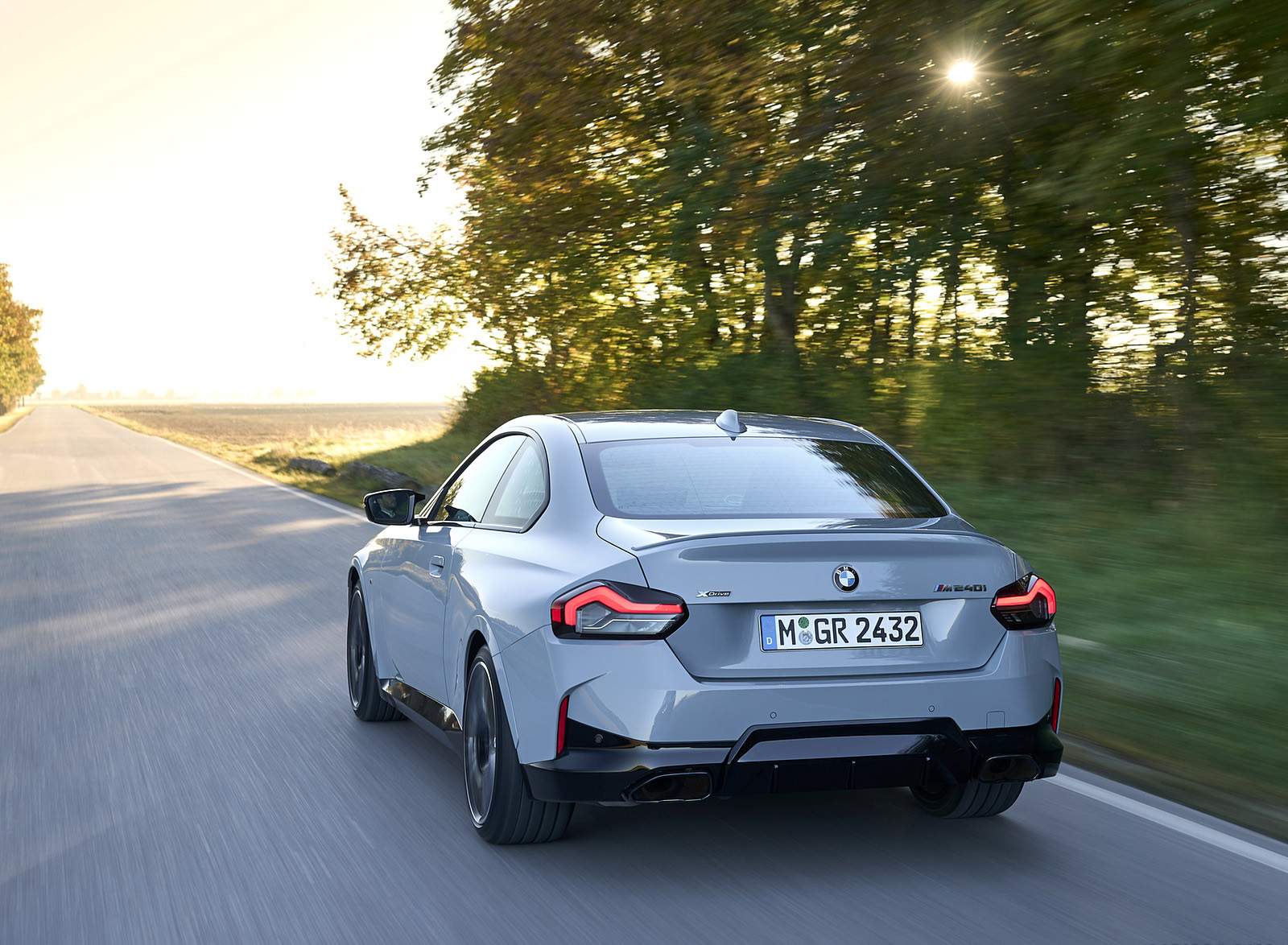 2022 BMW M240i Coupe xDrive (Color: Brooklyn Grey) Rear Wallpapers  (7)