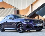 2022 BMW M240i Coupé xDrive (Color: Thundernight Metallic) Front Three-Quarter Wallpapers 150x120