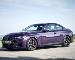 2022 BMW M240i Coupé xDrive (Color: Thundernight Metallic) Front Three-Quarter Wallpapers 150x120