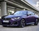 2022 BMW M240i Coupé xDrive (Color: Thundernight Metallic) Front Three-Quarter Wallpapers 150x120