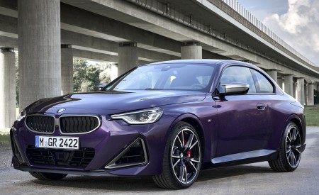 2022 BMW M240i Coupé xDrive (Color: Thundernight Metallic) Front Three-Quarter Wallpapers 450x275 (63)