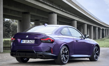2022 BMW M240i Coupé xDrive (Color: Thundernight Metallic) Rear Three-Quarter Wallpapers 450x275 (65)