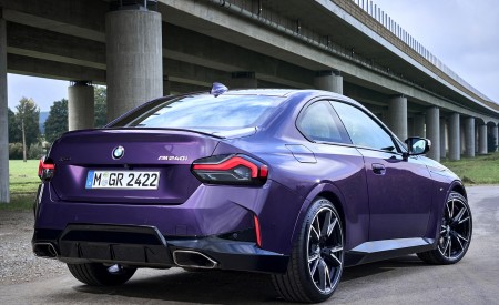 2022 BMW M240i Coupé xDrive (Color: Thundernight Metallic) Rear Three-Quarter Wallpapers 450x275 (66)