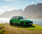 2022 Porsche Macan GTS with Sport package (Color: Python Green) Front Three-Quarter Wallpapers 150x120