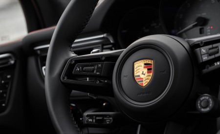 2022 Porsche Macan S (Color: Papaya Metallic) Interior Steering Wheel Wallpapers 450x275 (187)