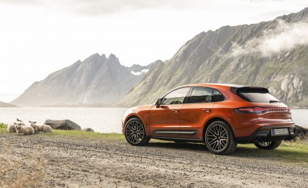 2022 Porsche Macan S (Color: Papaya Metallic) Rear Three-Quarter Wallpapers 450x275 (140)