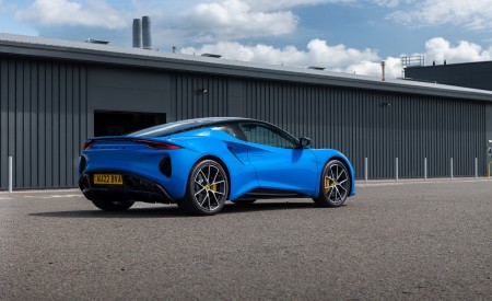 2023 Lotus Emira (Color: Seneca Blue) Rear Three-Quarter Wallpapers 450x275 (47)