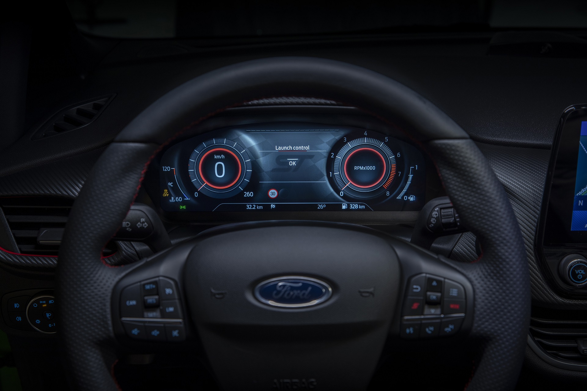 2022 Ford Fiesta ST Digital Instrument Cluster Wallpapers (14)
